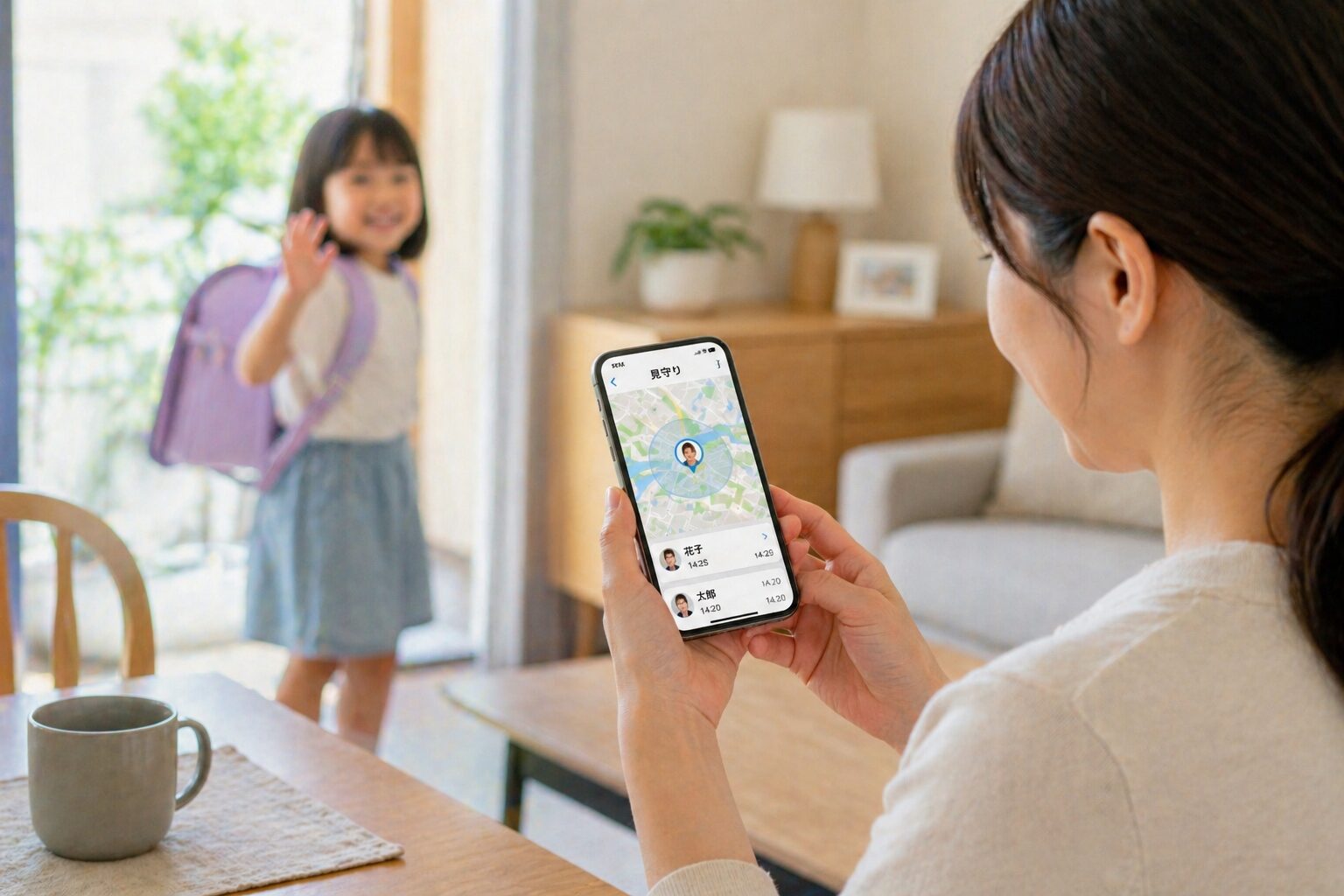 家族の安全確認の写真